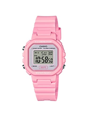 Casio watch shown for Casio LA-20WH vs LA-680WA-1DF: Resin Mini Digital or Silver Retro?