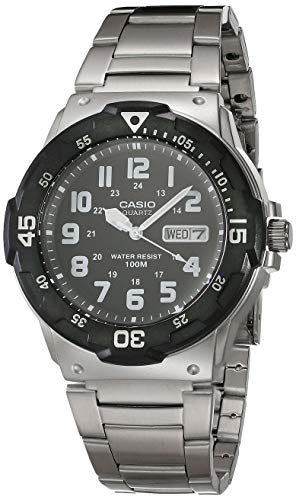 MRW-200HD-1BVCF shown for Casio MRW-200HD-1BVCF vs MRW200H-1BV: Steel Bracelet or Resin Strap?