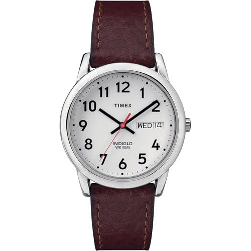 Timex Easy Reader 35mm Day-Date: Leather vs Expansion Band — Timex comparison guide using a verified catalog image.