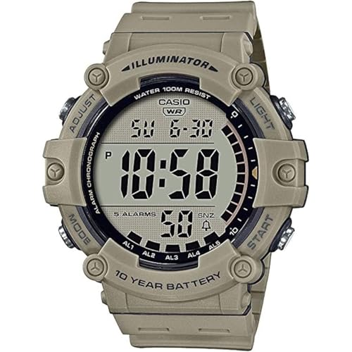 AE-1500WH-5AVCF shown for Casio AE-1500WH-5AVCF vs AE1500WH-8B2V: Brown or Gray Large Display?