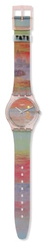 Swatch Gent Biosourced Unisex Watch Casual Polymer Pink Quartz Waterproof Turner's Scarlet Sunset