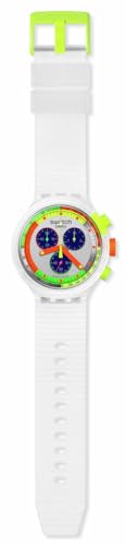 Swatch Big Bold Chrono Unisex Watch Casual Polymer Transparent Quartz Waterproof Swatch Neon Jelly