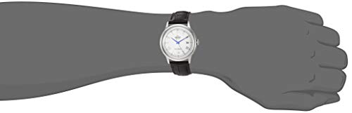 Orient 'Bambino Version 2' Japanese Automatic/Hand-Winding Watch with Leather Strap Dial Color: White (Model: FAC00009W0), White - Blue Accents