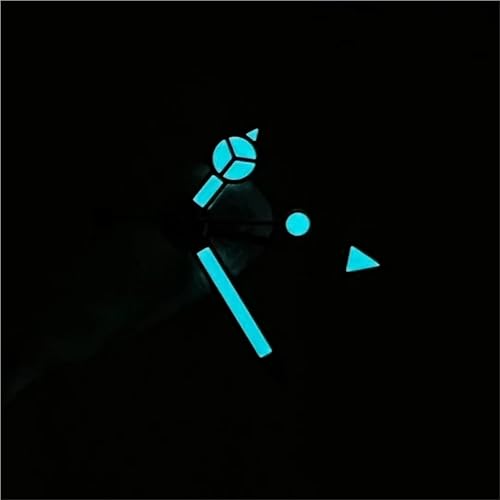 X psblty GMT Watch Hands, 4 Blue-Green Luminous Hands 13mm×12mm×11.5mm×7.5mm, Suitable for NH34 Movement(Red)