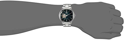 Orient Men's "Helios' Stainless Steel Automatic / Hand Winding Open-Heart Display