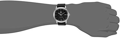 Orient Men's '2nd Gen. Bambino Ver. 3' Automatic Stainless Steel and Leather Dress Watch, Color: Black (Model: TAC0000DB0)