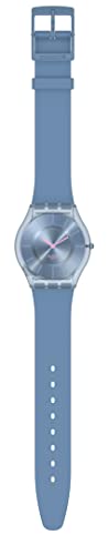 Swatch Skin Classic Biosourced Unisex Watch Casual Plastic Blue Quartz Waterproof Denim Blue