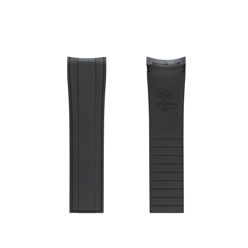 StrapXPro (SX1A) 22mm Watch Bands Men's Rubber Watch Strap Replacement for New Seiko 5 Sports SRPD, GMT Series, New SKX & SKX007 Series , Curved End Watchband for SKX007, SKX009，SRPD51, SRPD53, SRPD55K1, SRPD59K1, SSK017, SSK019, etc.