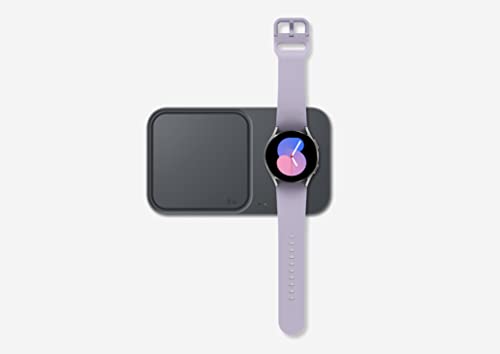 SAMSUNG Galaxy Watch 5 40mm Bluetooth Smartwatch w/Body, Health, Fitness and Sleep Tracker, Sapphire Crystal Glass, Enhanced GPS Tracking, US Version, Silver Bezel w/Purple Band (Renewed)