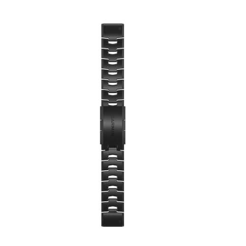 Garmin QuickFit 22 Watch Band - Vented Titanium Bracelet with Carbon Gray DLC Coating