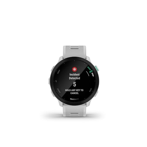 Garmin Forerunner 55, GPS Running Watch with Daily Suggested Workouts, Up to 2 Weeks of Battery Life, White