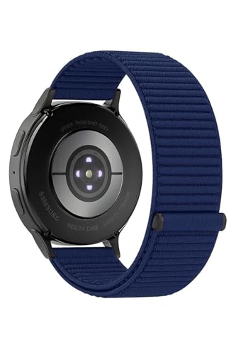 DADO Nylon Field Mountain Pattren Braided Watch Strap Compatible with Samsung Galaxy Watch 8 Classic/Watch 8 40mm & 44mm, Elastic, Breathable and Adjustable Replacement Band (Azure Blue)