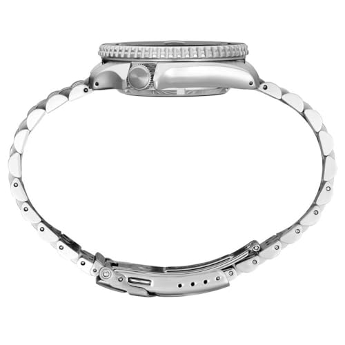 SEIKO SSK019 Automatic Watch for Men - 5 Sports Collection - Men's Sport Watch, Stainless Steel, Charcoal Dial, GMT Hand - Water-Resistant 100M
