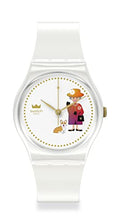 Swatch Gent Unisex Watch Casual Polymer White Quartz Waterproof How Majestic