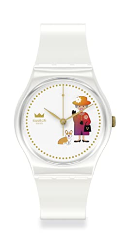 Swatch Gent Unisex Watch Casual Polymer White Quartz Waterproof How Majestic