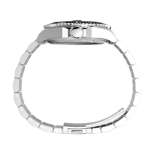 Timex Men's Harborside Coast 40mm Watch - Silver-Tone Bracelet Black Dial Silver-Tone Case