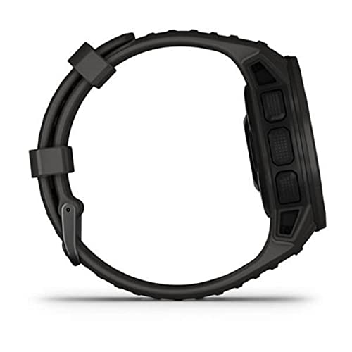 Garmin 010-02293-10 Instinct Solar, Rugged Outdoor Smartwatch with Solar Charging Capabilities, Built-in Sports Apps and Health Monitoring, Graphite