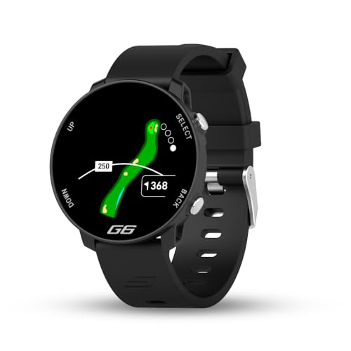 Shot Scope G6 GPS Watch, 38k+ Pre-Loaded Courses, Full Hole Maps, 2X Strap Sets (Black and Gray), Color Sceen, Unisex Golf Watch for Men and Women