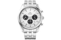 Orient Stretto Solar Chronograph 40mm White Dial Steel Strap Men's Watch RA-TX0305S10B