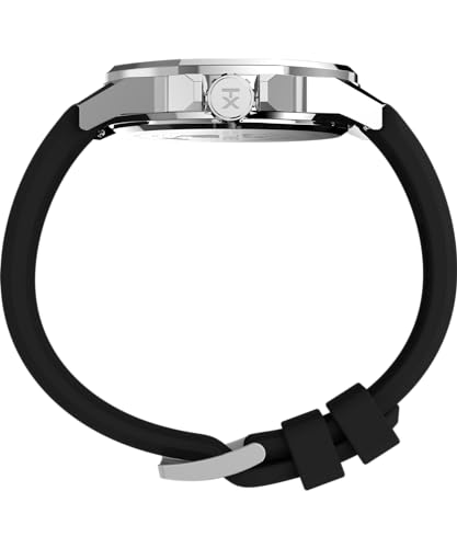Timex Men's Essex 46mm Watch - Black Strap Black Dial Silver-Tone Case