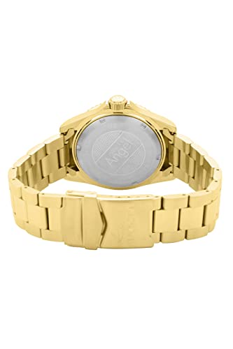 Invicta Women's Angel Stainless Steel Swiss-Quartz Watch with Stainless-Steel Strap, Gold, 20 (Model: 22707)