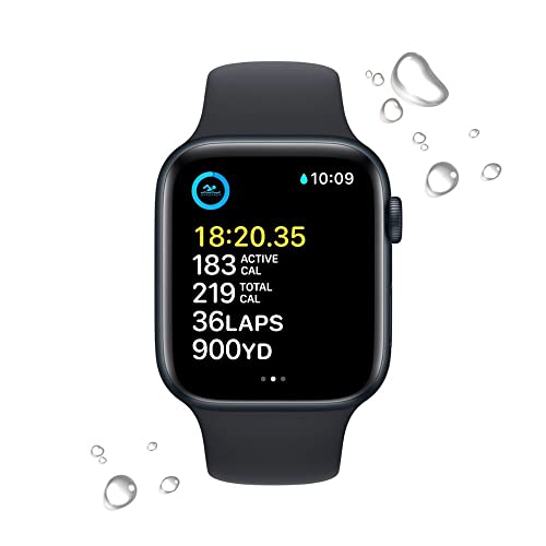 Apple Watch SE (2nd Gen) (GPS + Cellular, 40mm) - Midnight Aluminum Case with Midnight Sport Band, M/L (Renewed)