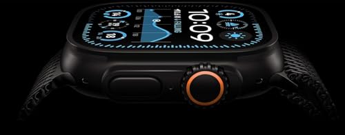 Apple Watch Ultra 2 (GPS + Cellular, 49MM) - Black Titanium Case with Black Ocean Band (Renewed Premium)