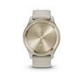 Garmin Vivomove Trend - Cream Gold Stainless Steel Bezel with French Gray Case & Silicone Band (Renewed), Adjustable