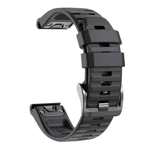 ANCOOL Compatible with Fenix 6X/7X Band 26mm Quickfit Soft Silicone Watch Band Replacement for Fenix 5X/Fenix 8 51mm/Fenix 5X Plus/Fenix 3/Fenix 6X Pro/Descent Descent MK2i Smartwatches (Black)