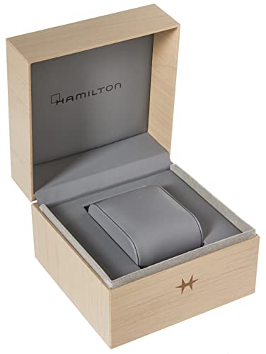 Hamilton Ventura Automatic Men's Watch, 42mm x 45mm Stainless Steel Case, Swiss Made, Black Dial Analog Wrist Watch for Men, 50m Waterproof, Sapphire Crystal, 3-Hand Movement, Rubber Strap