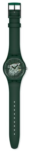 Swatch New Gent Unisex Casual Watch Bio-sourced Green Quartz Water Resistant Revealed in THE Forest