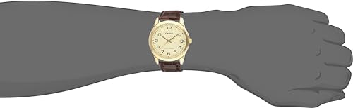 Casio Men's Mtp-v001gl-9b Quartz Watch with Genuine Leather