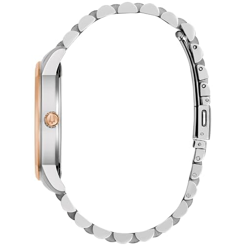 Bulova Men's Dress Classic Diamond Watch, 3-Hand Date Quartz Watch, Stainless Steel Bracelet, 41mm