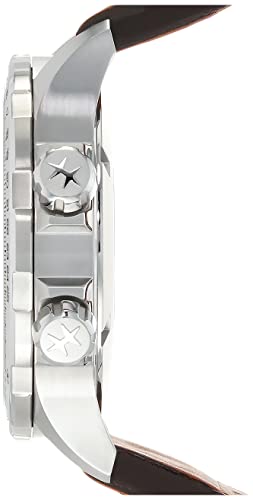 Hamilton Khaki Aviation Automatic Men's Watch, 45mm Stainless Steel Case, Swiss Made, Black Dial Analog Wrist Watch for Men, 100m Waterproof, Sapphire Crystal, 3-Hand Movement, Cow Leather Strap