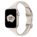 Thin Slim Band Compatible with Apple Watch 38mm 40mm 41mm 42mm 44mm 45mm 46mm 49mm, Replacement Silicone Sport Strap for iWatch Series 11/10/9/8/7/6/5/4/3/2/1 Ultra SE Women Men, Starlight
