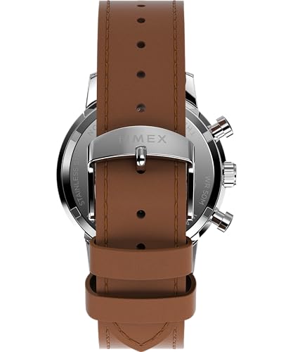 Timex Men's Marlin 40mm Watch - Brown Strap Green Dial Stainless Steel Case