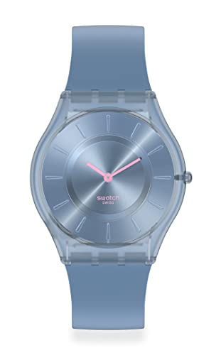 Swatch Skin Classic Biosourced Unisex Watch Casual Plastic Blue Quartz Waterproof Denim Blue