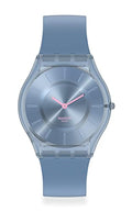 Swatch Skin Classic Biosourced Unisex Watch Casual Plastic Blue Quartz Waterproof Denim Blue