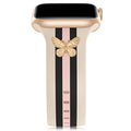 Designer Band with Charms Decor Compatible with Apple Watch Band 38mm 40mm 41mm 42mm 44mm 45mm 46mm 49mm Women Men, Stylish Silicone Sport Wristbands for iWatch Series 11 10 9 8 7 6 5 4 3 2 1 SE/3 Ultra 2/3