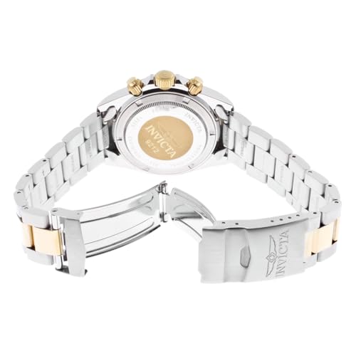Invicta Men's Speedway 39.5mm Steel and Gold Tone Stainless Steel Chronograph Quartz Watch, Two Tone/White (Model: 9212)