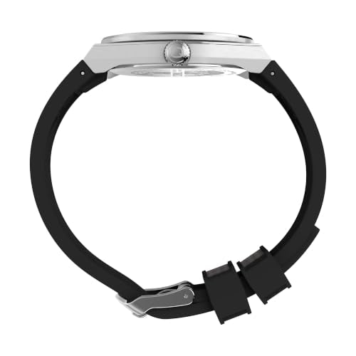 Timex Men's Q Continental GMT 39mm Watch - Black Strap Black Dial Stainless Steel Case