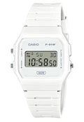 Casio F-91WB Series | Men’s Digital Watch | White | Bio-Based Resin Band | LED Backlight | Stopwatch | Daily Alarm | Auto Calendar | 12/24 Hour Format | Water Resistant | 7 Year Battery