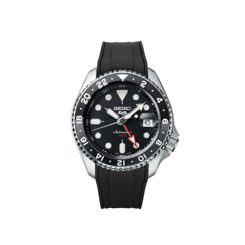 StrapXPro (SX1A) 22mm Watch Bands Men's Rubber Watch Strap Replacement for New Seiko 5 Sports SRPD, GMT Series, New SKX & SKX007 Series , Curved End Watchband for SKX007, SKX009，SRPD51, SRPD53, SRPD55K1, SRPD59K1, SSK017, SSK019, etc.