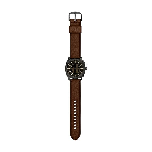 Fossil Men's Machine Big Tic Brown Leather Watch (Model: FS6165)