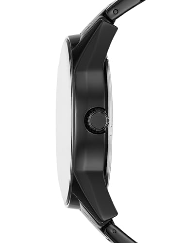 Relic by Fossil Men's Rylan Three-Hand Stainless Steel Bracelet Watch, Black Watch for Men