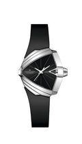 Hamilton Ventura Automatic Men's Watch, 34mm x 38mm Stainless Steel Case, Swiss Made, Black Dial Analog Wrist Watch for Men, 50m Waterproof, Sapphire Crystal, Rubber Strap