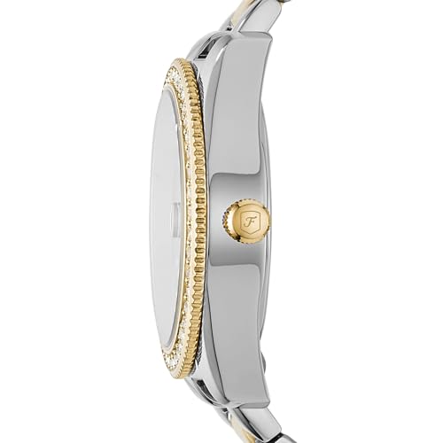 Fossil Women's Watch, Scarlette Quartz Stainless Steel Three-Hand Watch for Women, Color: Gold/Silver (Model: ES4319)