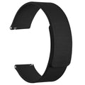 WOCCI 22mm Magnetic Watch Band, Wood Grain Silicone, Quick Release (Black)