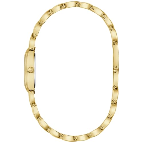 Bulova Ladies Quartz Classic, Gold-Tone Stainless Steel Case & Silver-Tone Dial (Model: 97L193)