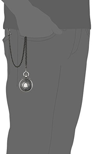 Charles-Hubert, Paris 3868-S Classic Collection Antiqued Finish Double Hunter Case Mechanical Pocket Watch